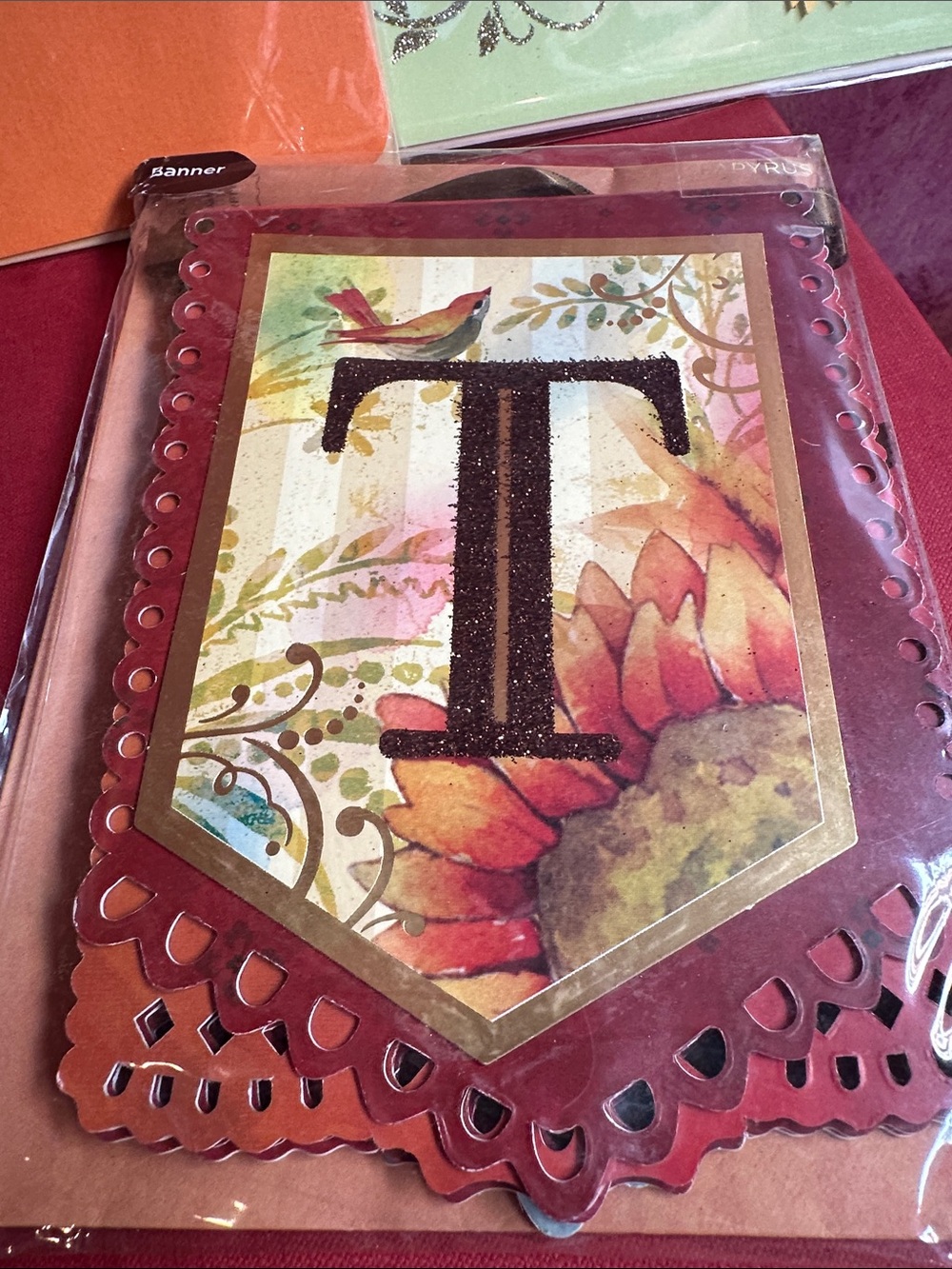 PAPYRUS SET of 4 greeting cards and one Thanksgiving banner. - Picture 3 of 8
